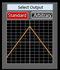 Output Selection Overview The instrument can be configured to be either in the standard or the arbitrary mode. Standard and Arbitrary buttons in the Select Output panel switch one mode to the other.