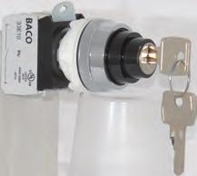 Complete units: Selector switches ø 3mm SELECTOR SWITCHES - NON-ILLUMINATED WITH KEY 2 positions Supplied with 2 keys profile n 455 3.