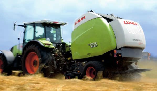 Mature performance profile. Good visibility. Round baling systems require the machine to stop briefly while the bale is wrapped or tied.