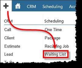 Waiting List Jobs 1. Go to CRM > Clients. 2. From the Clients List, search for a client in the Filters section. 3. Select a client from the results. 4.