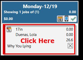 Using the Job Editor Screen There are several ways to access the Job Editor screen. For this example, we ll use the Dispatch Calendar. 1. Go to Scheduling > Dispatch Calendar. 2.