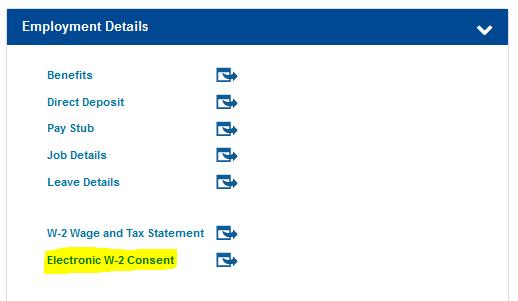Electronic W-2 Consent Must be completed in