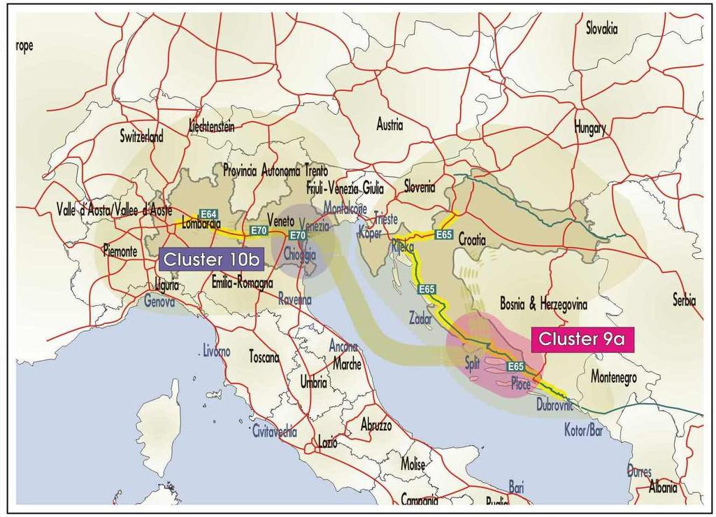 Figure 2-52 MoS potential corridor 7 (the central segment of the North Adriatic & the northern segment of