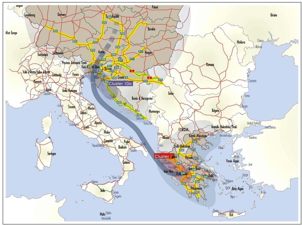 Figure 2-21 MoS potential corridor 3 (Ionian Sea/ West Greece & the eastern segment of the