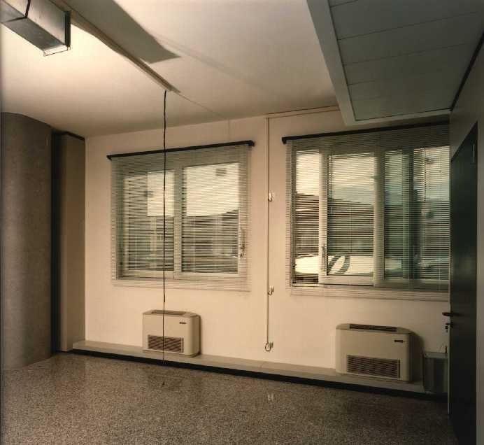 Figure 3: Internal views of three test rooms 07, 08 and 14. Room 07, reference room, brick wall with high performance glazed punch windows, internal Venetian blinds (white), fancoils (Figure 3).