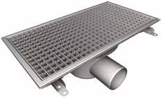 in laundry areas and garages L15 mesh grate 300x300 or 500x300mm Kitchen Channels very high flow rates to facilitate use in