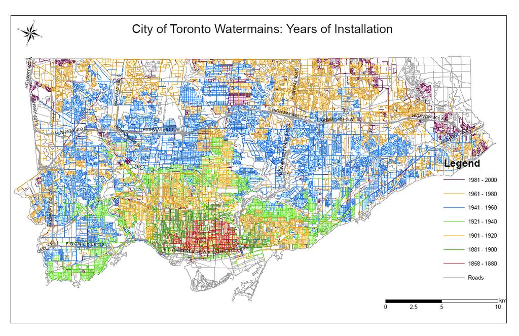 Toronto s Water Infrastructure Assets ( Build-out