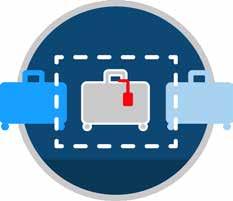 Step by step baggage scanning Scan baggage tags at multiple points in the process to enable all parties to track progress from airport to warehouse, delivery vehicle and passenger front door.