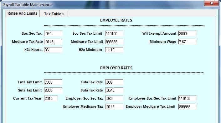 FEDERAL TAX TABLE The Federal Income Tax tables are from Internal Revenue Service Publication E.