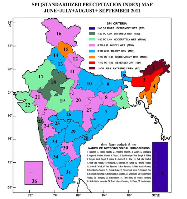 Drought Monitoring by Indian Meteorological Department IMD