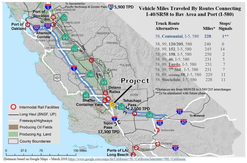 CHAPTER 5 STRATEGIC INVESTMENTS will shave 12 miles and 7 traffic signals off the average truck trip between the North Valley/Bay Area and