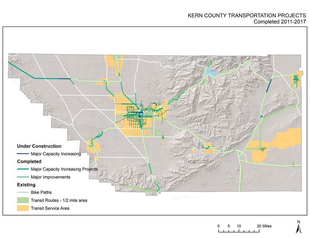 CHAPTER 1 INTRODUCTION Figure 1-1: Kern County Transportation Projects Kern