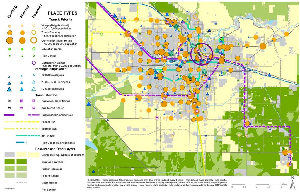 CHAPTER 4 SUSTAINABLE COMMUNITIES STRATEGY FIGURE 4-9: TRANSIT PRIORITY & STRATEGIC EMPLOYMENT PLACE