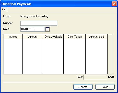 Part 1: Setting Up 3. On the Historical Transactions tab, click the Invoices button to add outstanding (unpaid) invoices. Fill in the invoice number and date.