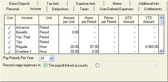 Hours Per Period: This field appears for an income that is an hourly rate or differential rate. Enter the number of hours normally worked for this type of income.