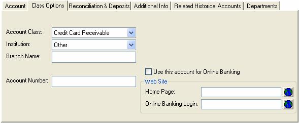Chapter 2: Setting Up Accounts To assign account classes: 1. In the Home window on the General tab, choose the Accounts icon, then select a group or subgroup account. 2. In the account record, click the Class Options tab and fill in the information.