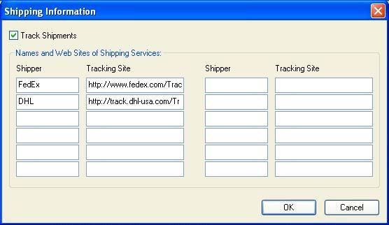 Chapter 3: Entering Basic Settings and Options Set Up Shippers Check this box to be able to track shipments.