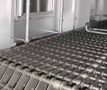 Wire conveyor for smaller, different