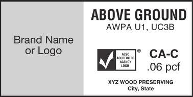 Product quality mark required information Proper exposure condition AWPA standard