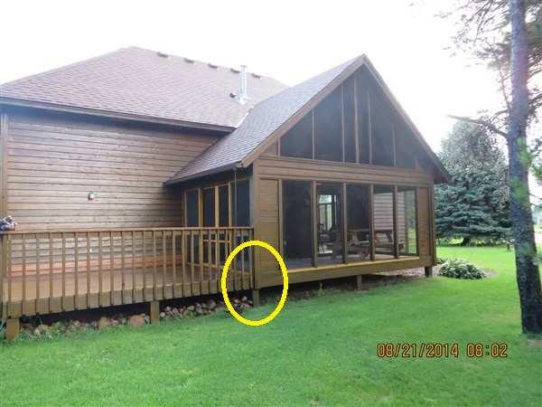 18 LOCATION: Deck SYSTEM: Exterior Decorative Wood Trim Displays Rot/Deterioration Trims attached to the structure as decorative items are observed to contain wood rot