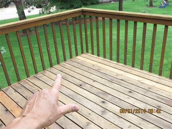 26 LOCATION: Deck SYSTEM: Exterior Deck ledger board is not properly secured to structure. Deck ledger board does not have proper or adequate fasteners to house.