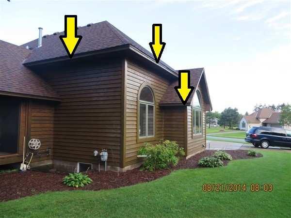 3 LOCATION: Roof, Upper, Left Side SYSTEM: Roof Gutters are not installed Gutters are not installed where expected.