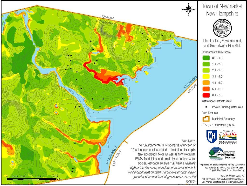 Environmental Risk Score: Soil characteristics Proximity to surface water Also important for