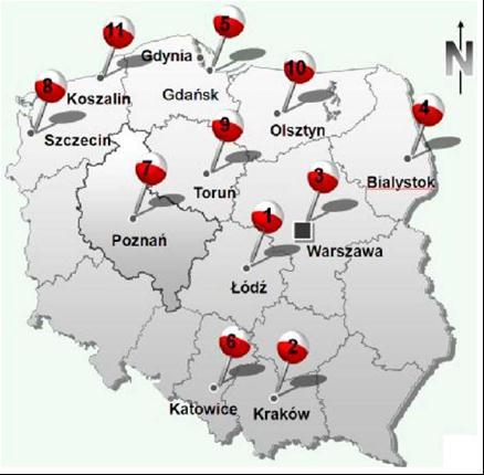 PLANNED WASTE INCINERATION PLANT PROJECTS IN POLAND Polish government plans to construct a total of 11 waste incineration plants throughout the country: Only 0.