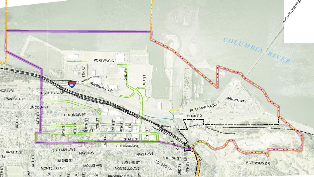 I-84 Exit 63 & Exit 64 Interchange Area Management Plan Figure 3 Pedestrian Network Improvements LEGEND - Study Area - Parcel Boundary - City Limit - Railroad - UGB Existing
