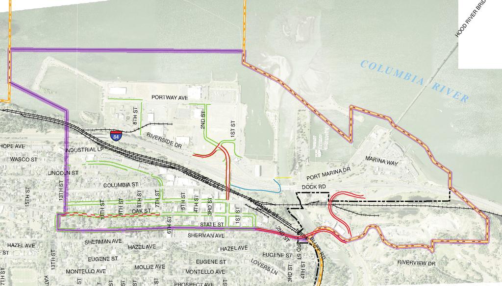 I-84 Exit 63 & Exit 64 Interchange Area Management Plan Figure 4 Bicycle Network Improvements LEGEND Existing - Study Area - Parcel Boundary - City Limit - Railroad - UGB Future - Shoulder Bikeway