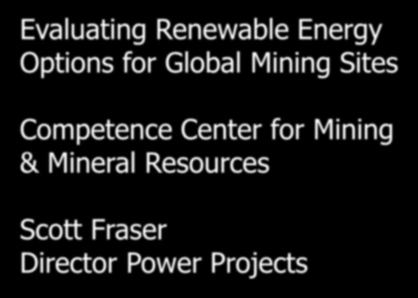 Competence Center for Mining &