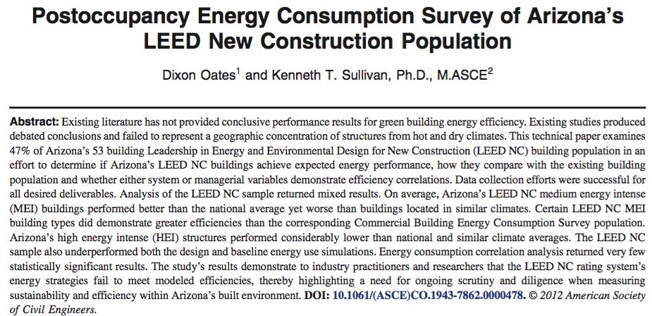 Do LEED buildings save energy?