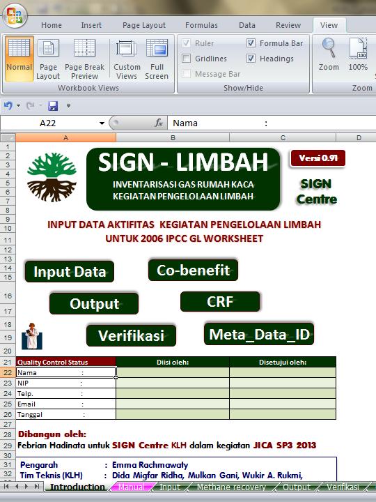 SIGN SMART SIGN SMART is MS-Excel basis and web basis software for supporting national and regional GHG inventory activity.
