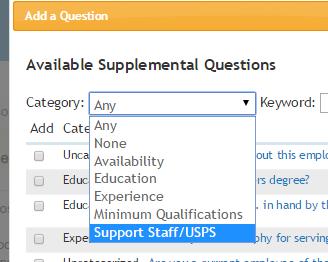 Critical Fields Supplemental Questions Supplemental questions allow you to add questions to the application that must be answered.