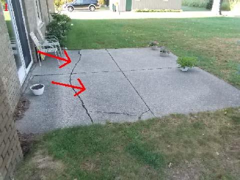 Page 7 of 22 GROUNDS Patio Cracks and settlement
