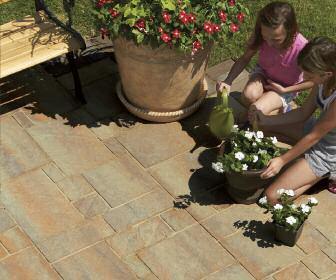 Newbury Stone 60mm Introducing Newbury Stone, a combination of three larger scale, richly textured pavers with identical footprints but varied joint patterns.