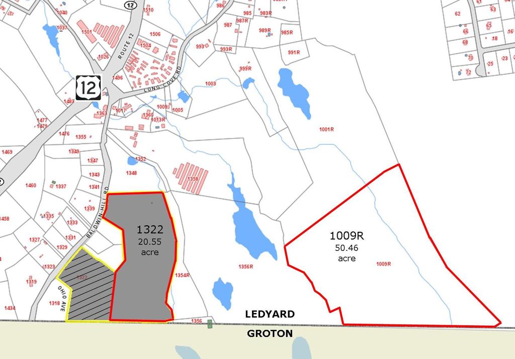 Pequot Commercial FOR SALE Two Parcels total 71+/- acres, including crushing business and equipment > 20.55 acres at 1322 Baldwin Hill Rd., Gales Ferry incl. crushing business. Approx.