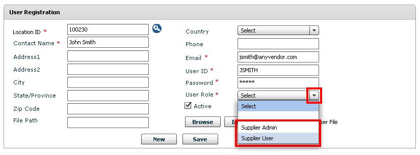 Supplier Admins will have the ability to add shipments as well as create new user accounts.