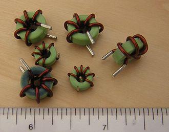 Inductors The magnetic material in the core increases the magnetic field inside the coil by the factor, µ r.