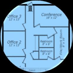 Floor Mapping - The Map feature in the Millennium ultra software provides a visual representation using floor plans and representative device icons.
