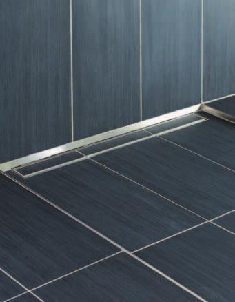 Linear shower drainage channel systems height-adjustable tiled showers VARIO-LINE EPS VARIO-LINE EPS Latest generation shower drainage channel system quickly and easily adjustable for floor coverings