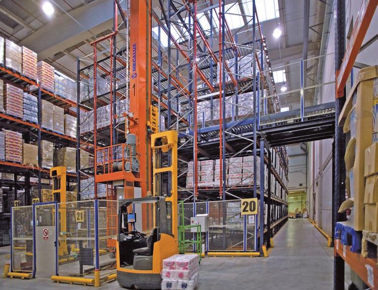 Automated warehouses with live racking Live racking can be served by