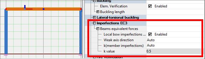 Local bow imperfections for non-vertical elements (beams) Advance Design 2018 R2 allows the calculation of local bow imperfections for individual members (other than columns) in compression.