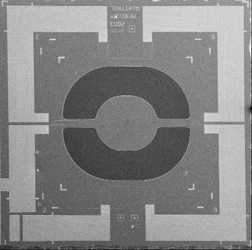 The front side of the wafer is etched in order to define the 3D structures on the membrane (Fig. 11 and 12).