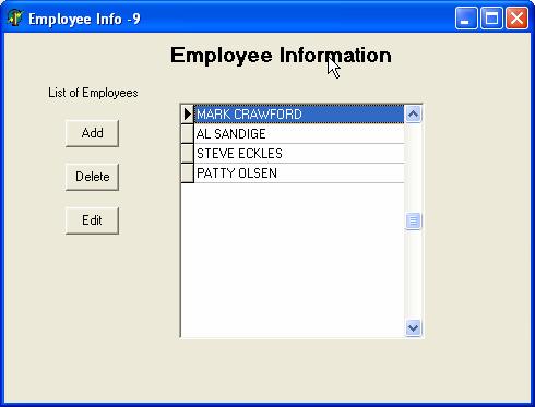 Employee s In System ADD This function is used to add employees to the TimeClockNet 3 system. Enter the employees Name and PIN.