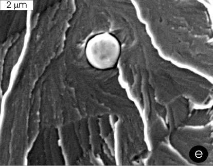 modified by REM. SEM G17CrMo5-5 high temperature cast steel At non-modified cast steel fracture surface of the charpy specimens (Fig.