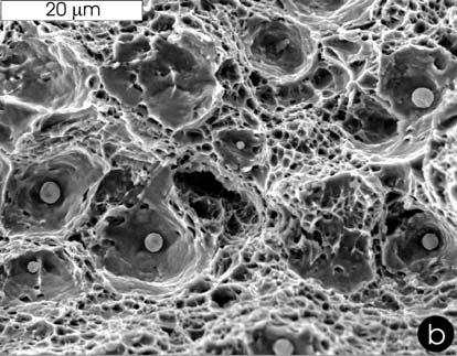 Morphology of the fracture surfaces of G17CrMo5-5 cast steel Charpy specimens at the area of