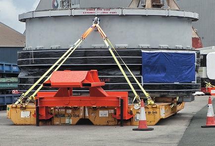 This makes the operation safer and less costly than with crane lifts.