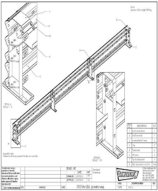 ORION BARRIER Orion Isometric (with internal) APPENDIX Technical Drawings (continued) Lindsay