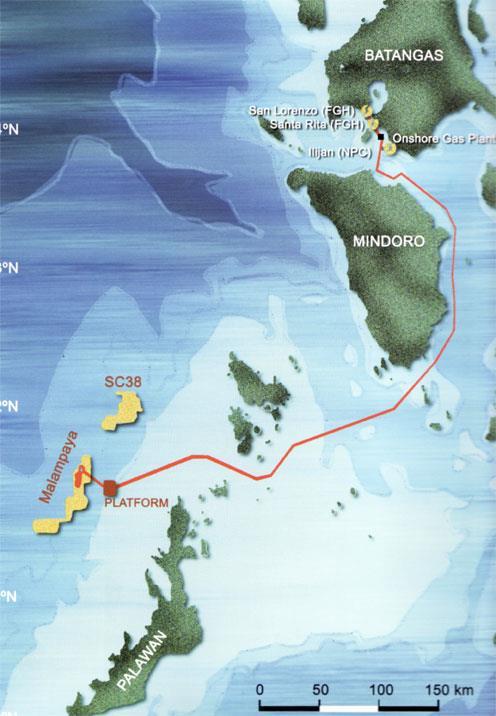 Background Malampaya field, offshore Palawan, Philippines Malampaya gas to power project - Shell, Chevron, PNOC Shell operators Existing platform at site Shallow